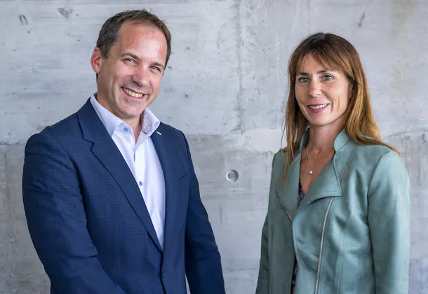 Vincent Revol (CSEM) und Sarah Hauser (HSLU)