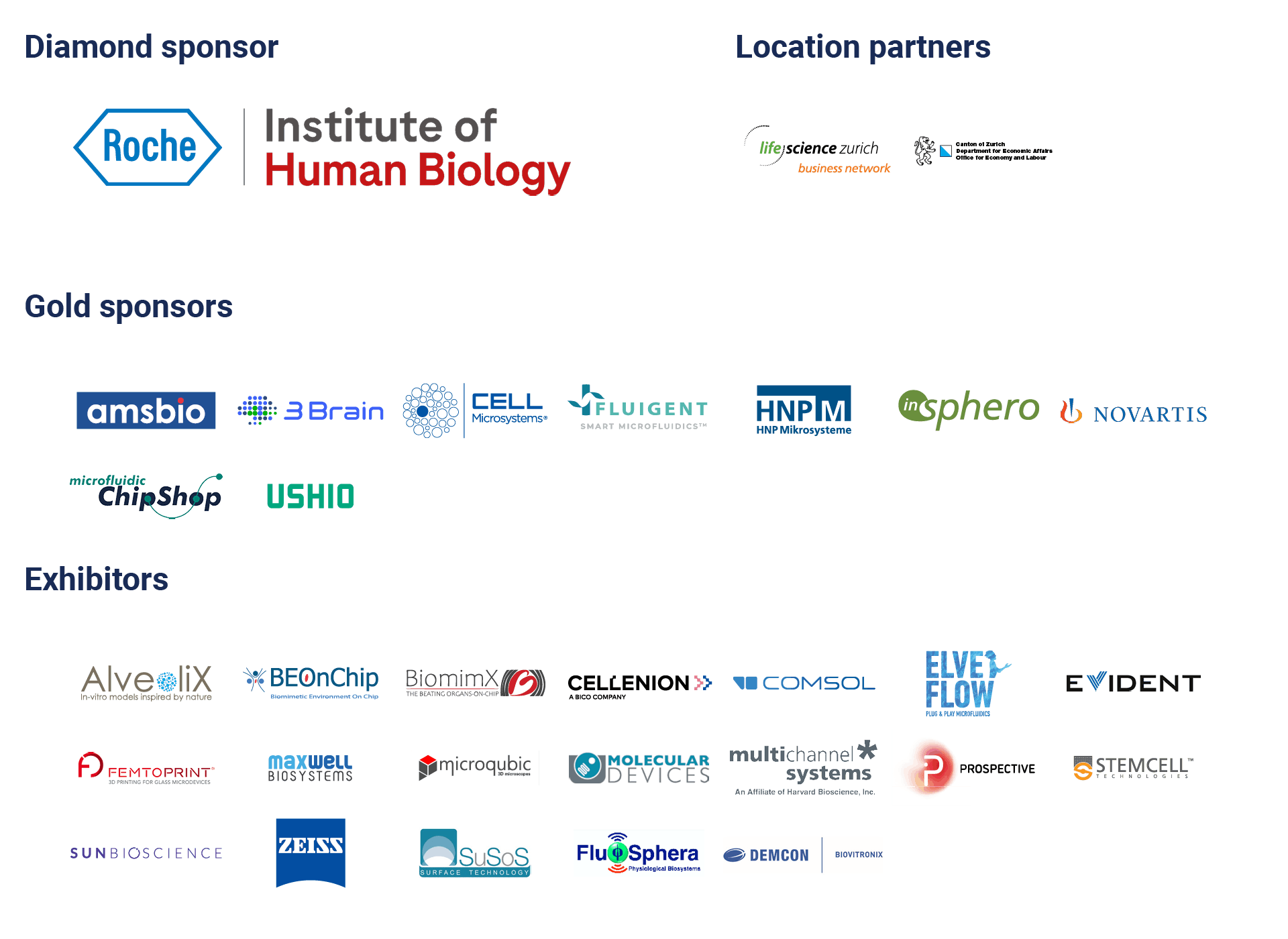 Sponsor list of the Next-Gen OOC workshop 2023