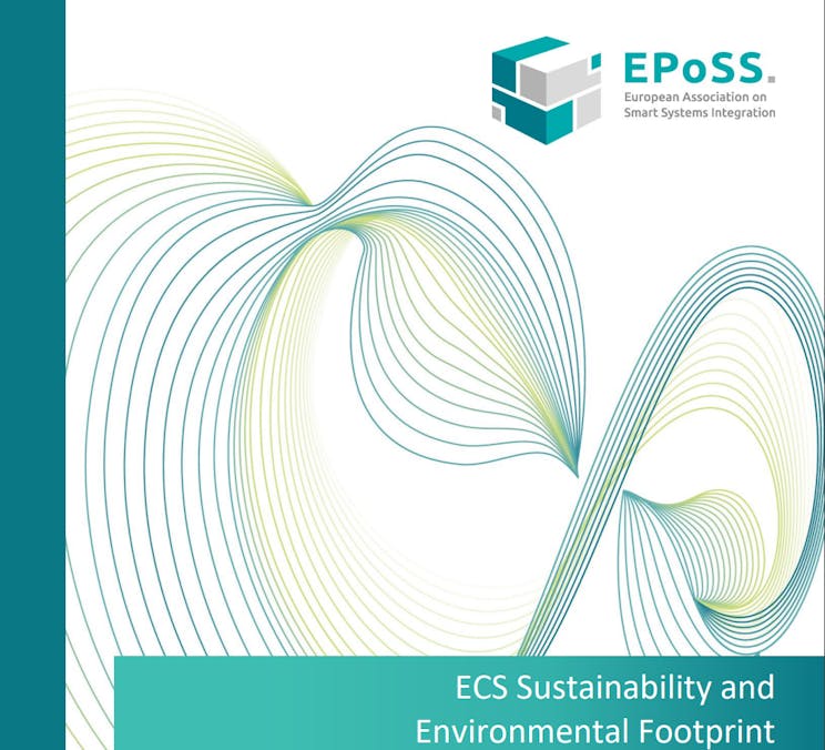 Cover page of the EPoSS White Paper on ECS Sustainability and Environmental Footprint