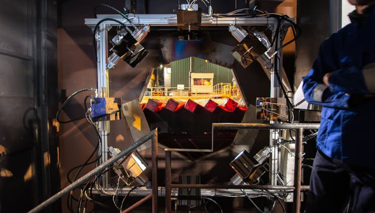 Prototype of a vision system with cameras for identification of steel billets