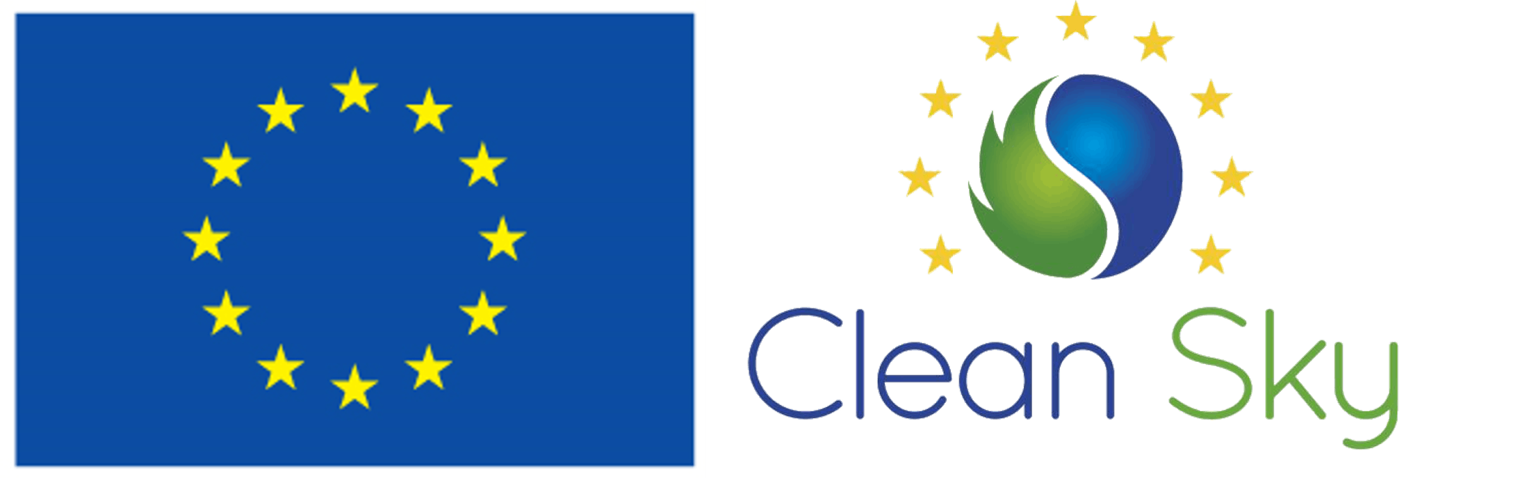 Europe flag and Clean Sky logo