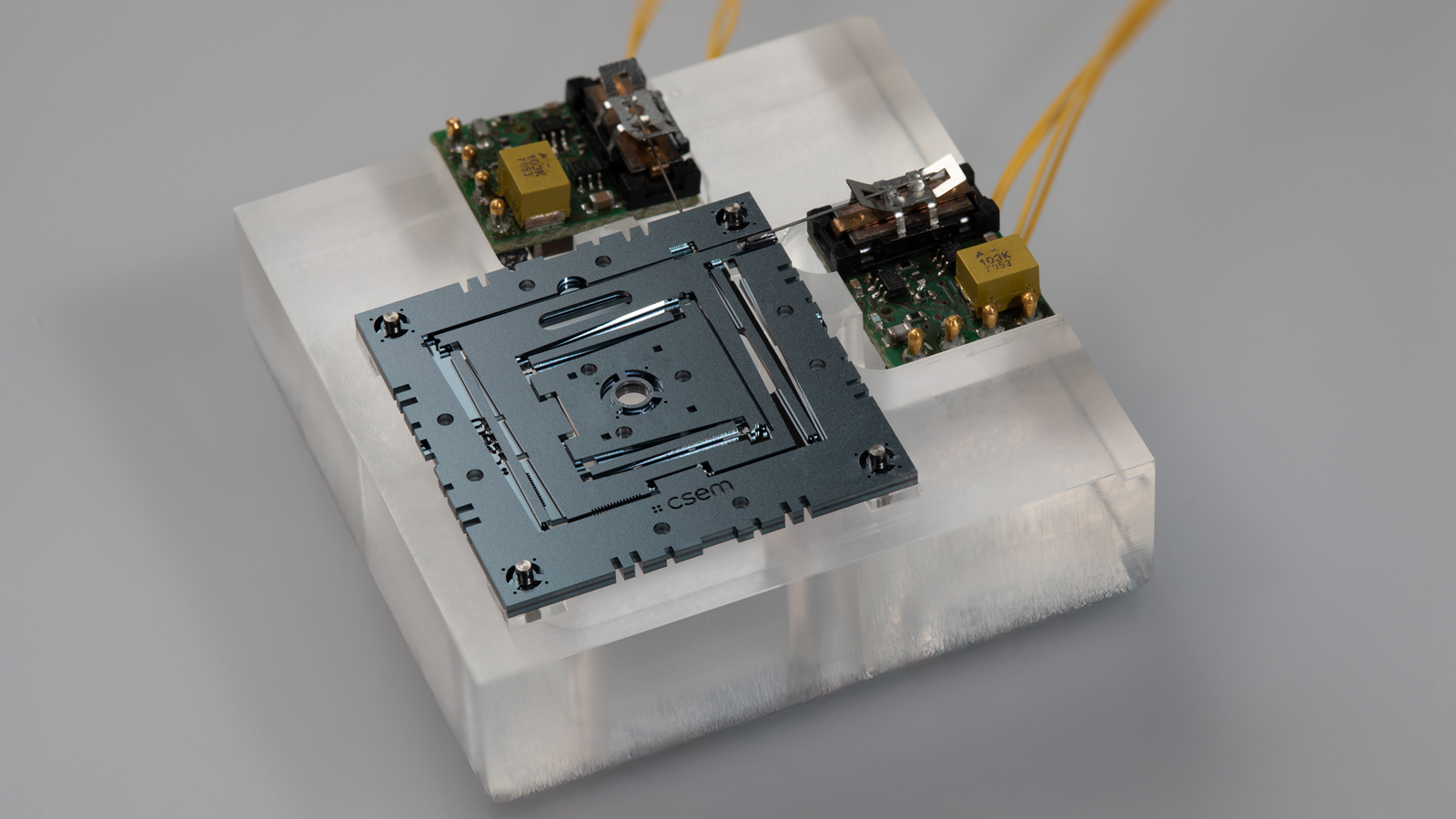 High-precision, motorized XY table with fixed motors.