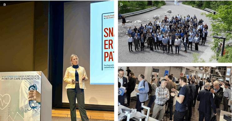 3 pictures taken at 3 separate events and conferences organized by CSEM