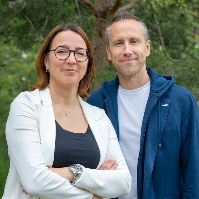 Portrait of the two persons in charge of Research & Business Development for the Life Sciences Technologies at CSEM