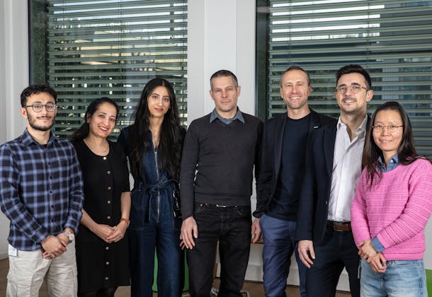 Group of 7 persons, members of the CSEM and the TheraMe teams