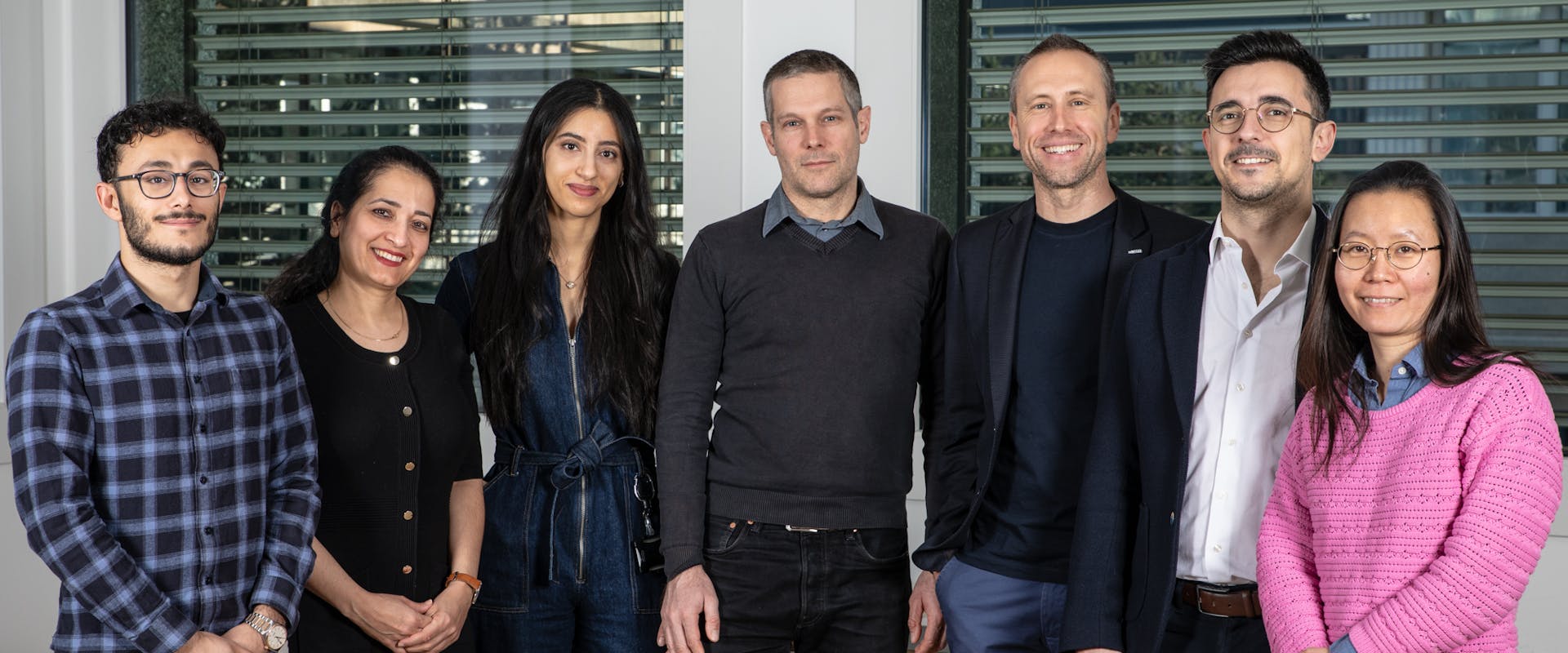 Group of 7 persons, members of the CSEM and the TheraMe teams