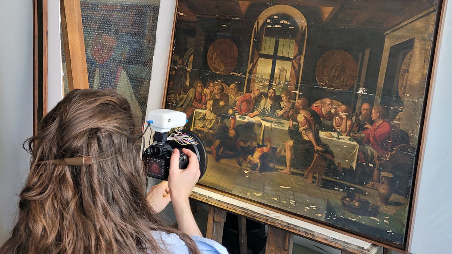 Multispectral art analysis on a painting