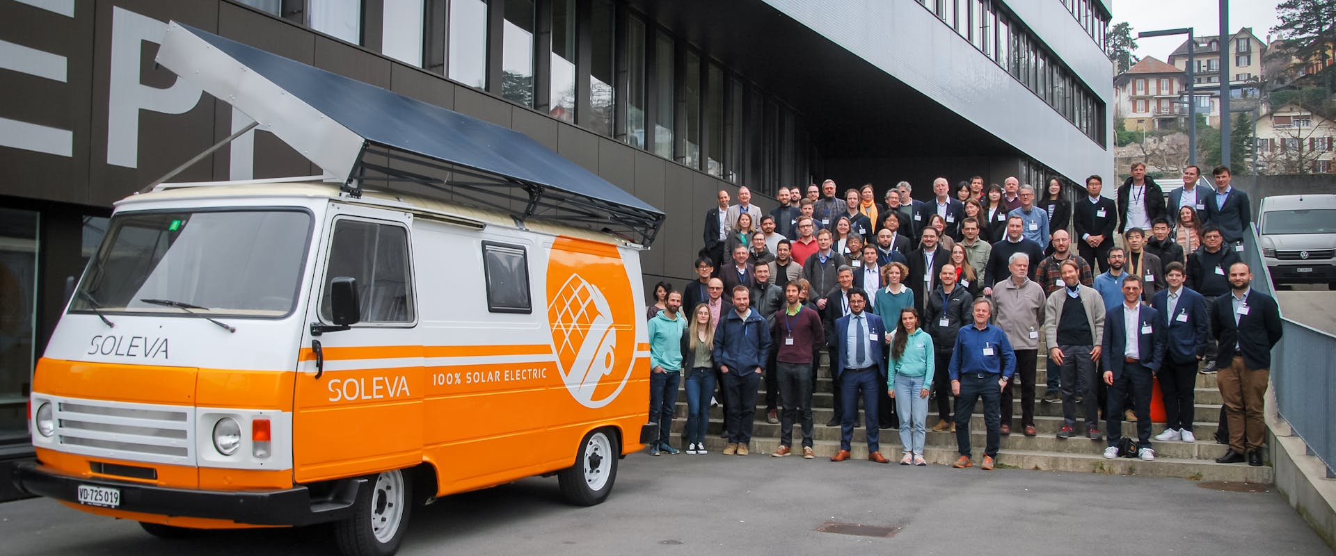 Presentation of the Soleva campervan at the "PV in Motion 2024" conference, organized by CSEM.