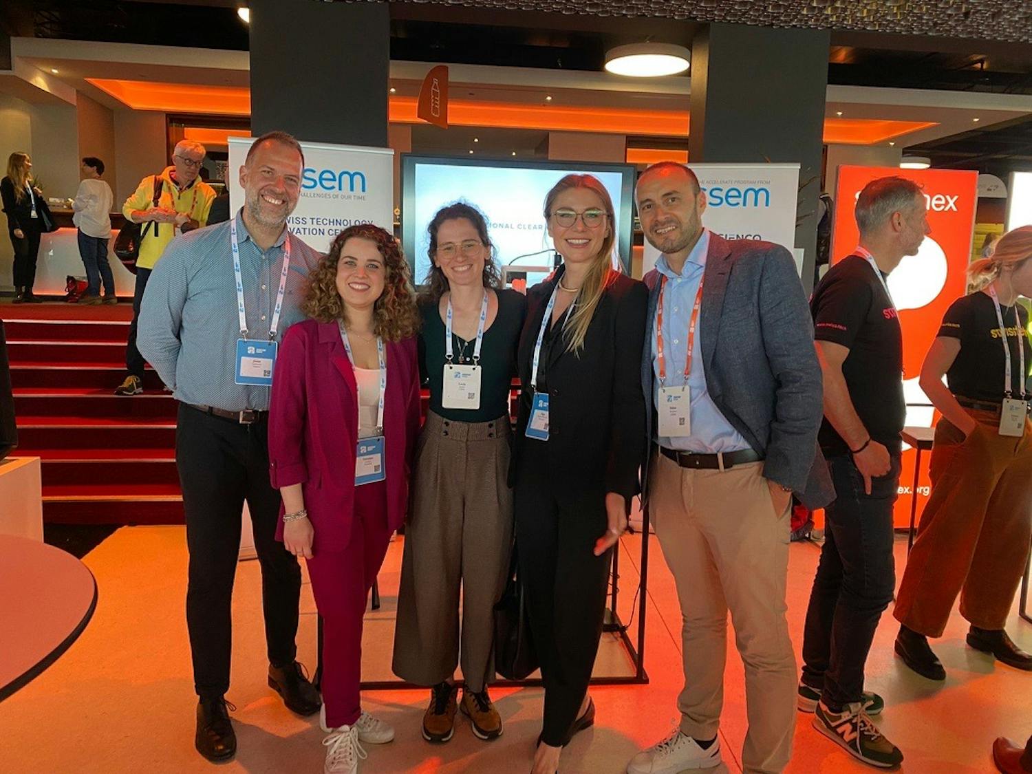 From left to right: Jonas Goldowsky (Visienco), Veronica Leccese (Protonica), Lucie Jandet (Visienco), Olga Nijpels-Tishurova (Watchibia), Bahaa Roustom, VP Marketing and Business Development.