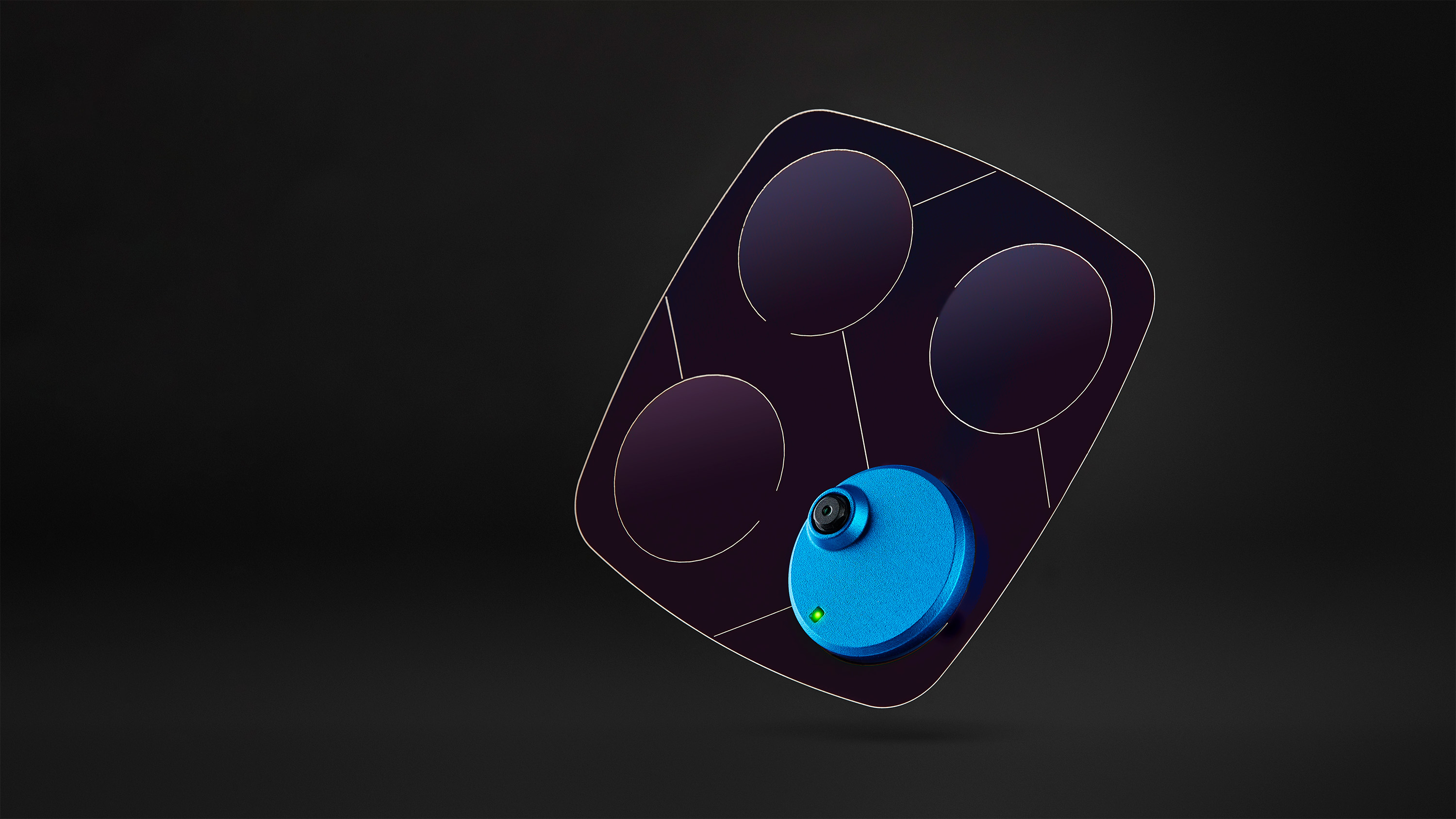 Autonomous image logger recorder based on scene activity detection. It is powered by a flexible and adhesive PV-cell.