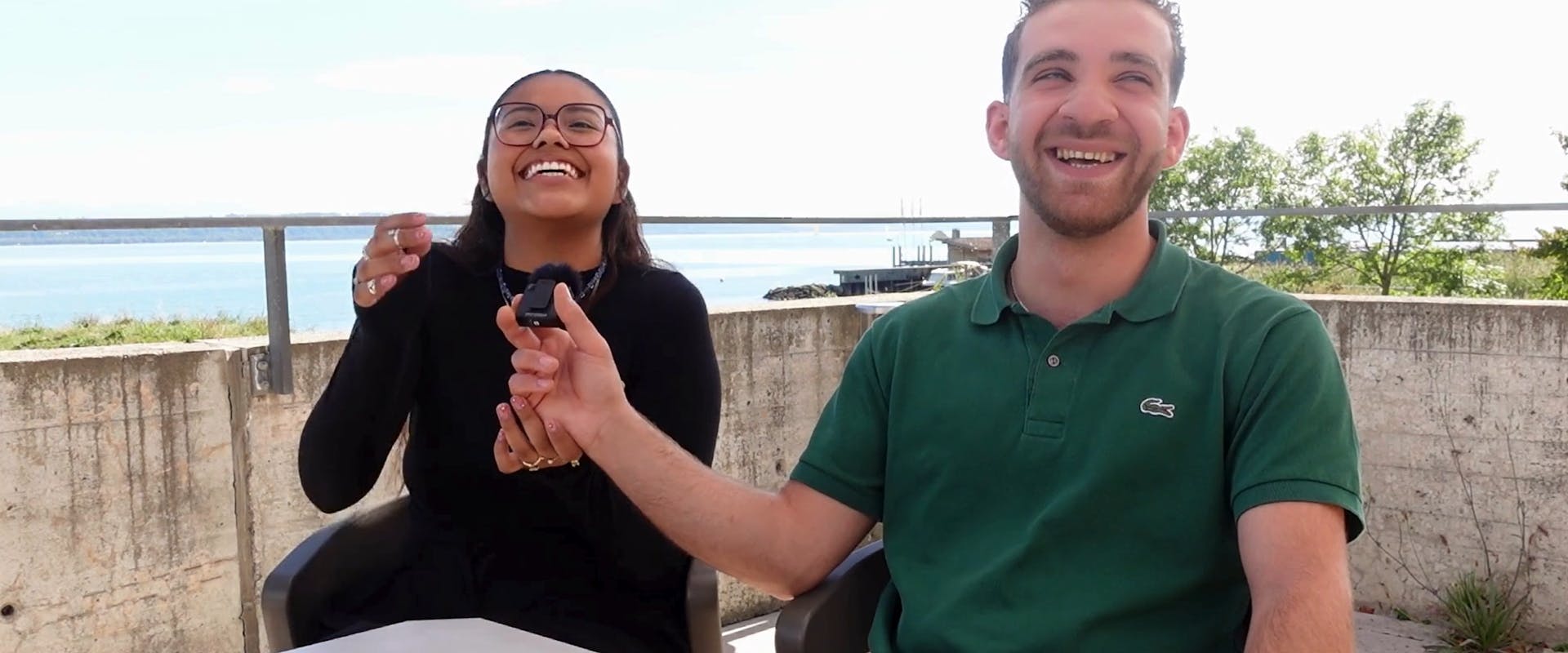 Daniela Ruano und Mohammed Delshad, Schüler:in am CPNE.