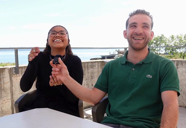 Daniela Ruano and Mohammed Delshad, élève CPNEE