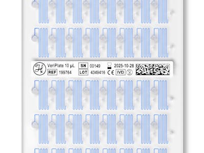 Laboratory plate containing 48 capillary slots