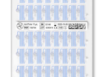 Laboratory plate containing 48 capillary slots