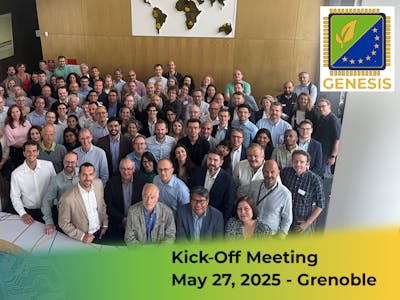 Genesis kick off team with logo