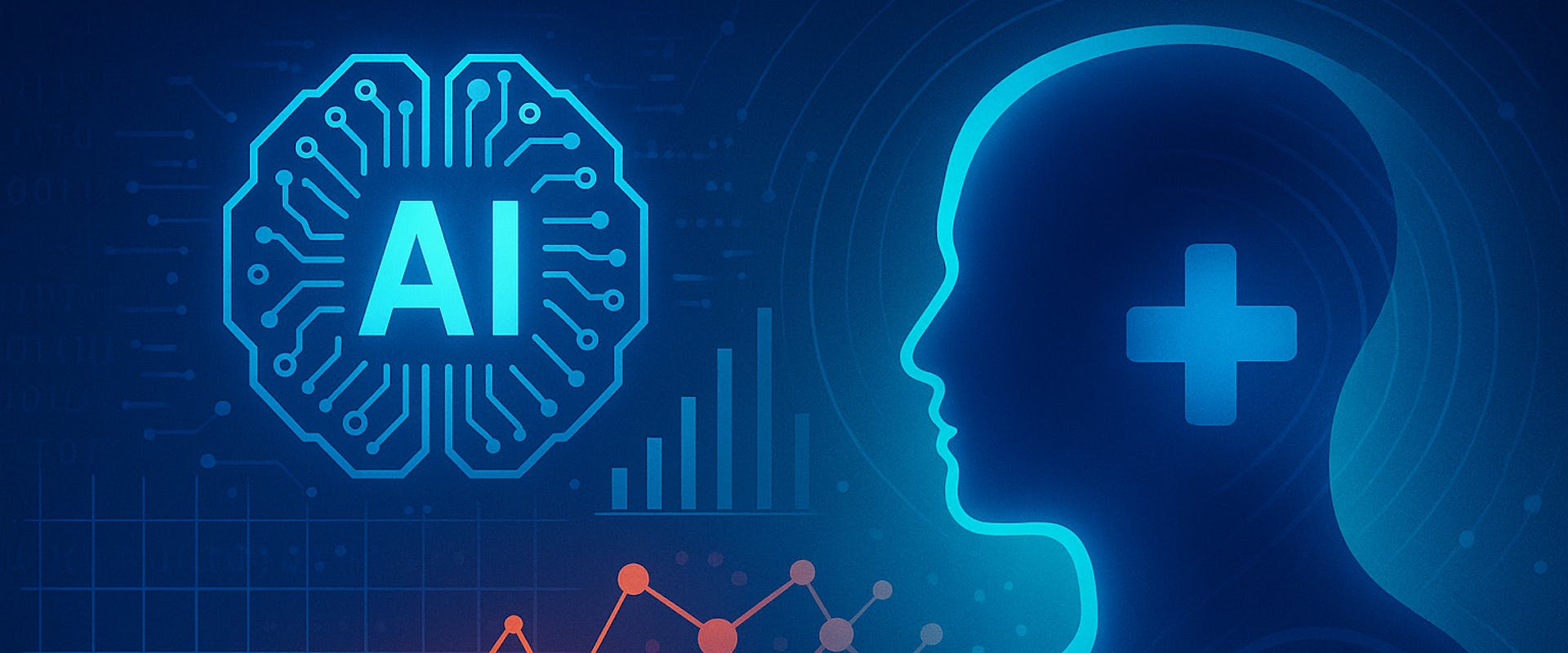 AI in predictive medicine abstract illustration