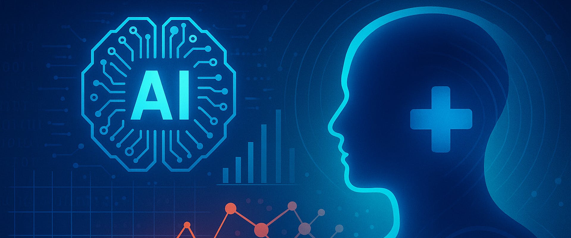 AI in predictive medicine abstract illustration
