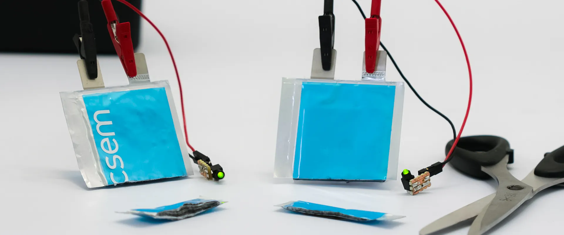 Cutting test on Li-metal batteries