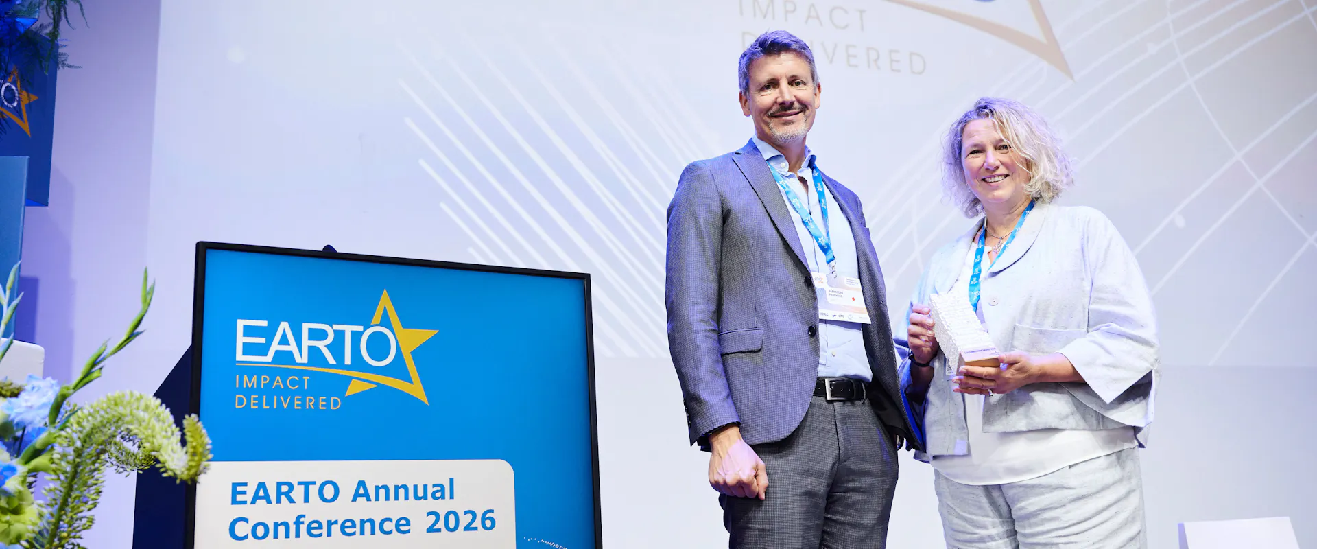 CSEM x EARTO 2026 Awards winners on stage
