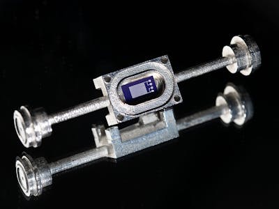 3D printed metal pipe featuring pressure fittings, electrical feedtrough and Aerosol Jet Printed temperature sensor.