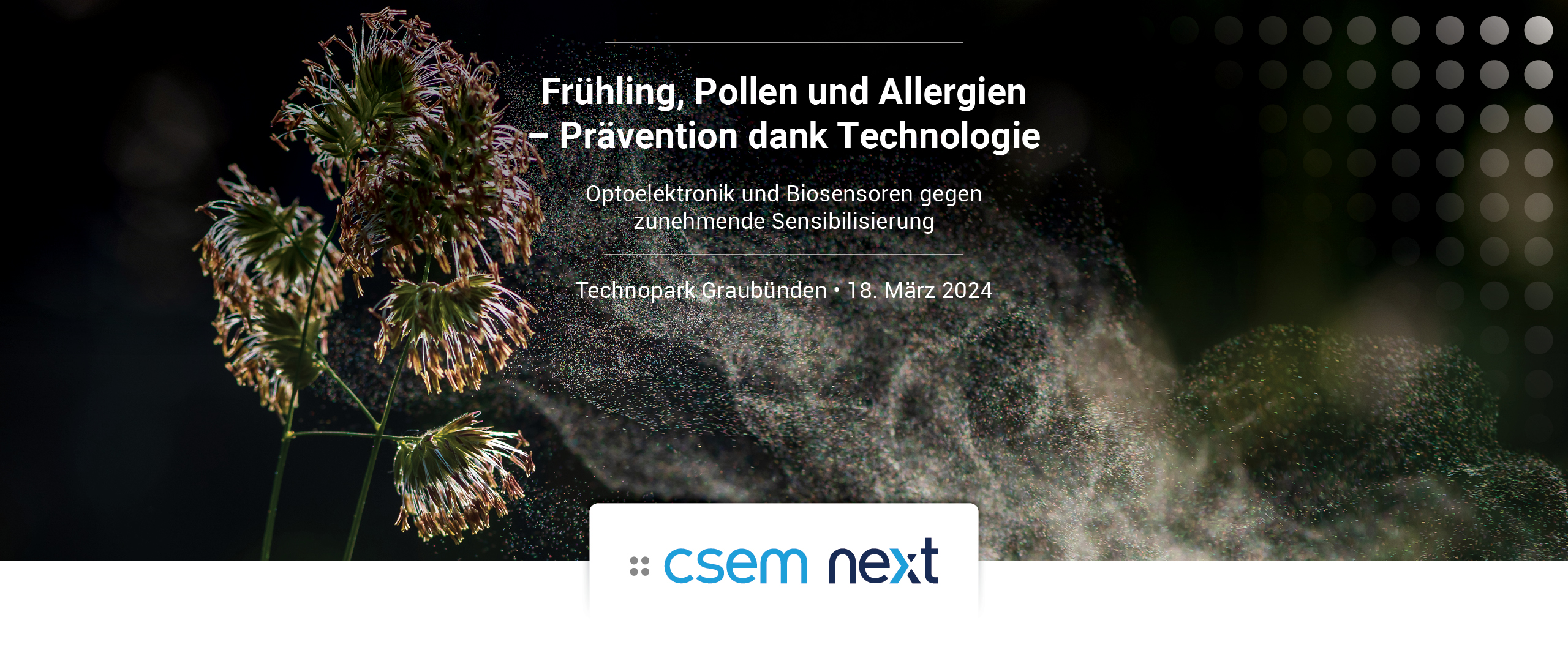 Banner CSEMnext Landquart 18.3.2024