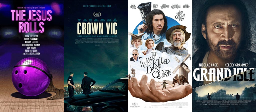 Titles include: 'The Jesus Rolls', 'Crown Vic', "The Man Who Killed Don Quixote', 'Grand Isle'