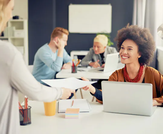 Young woman on laptop