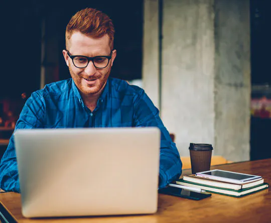 adult learner on a laptop