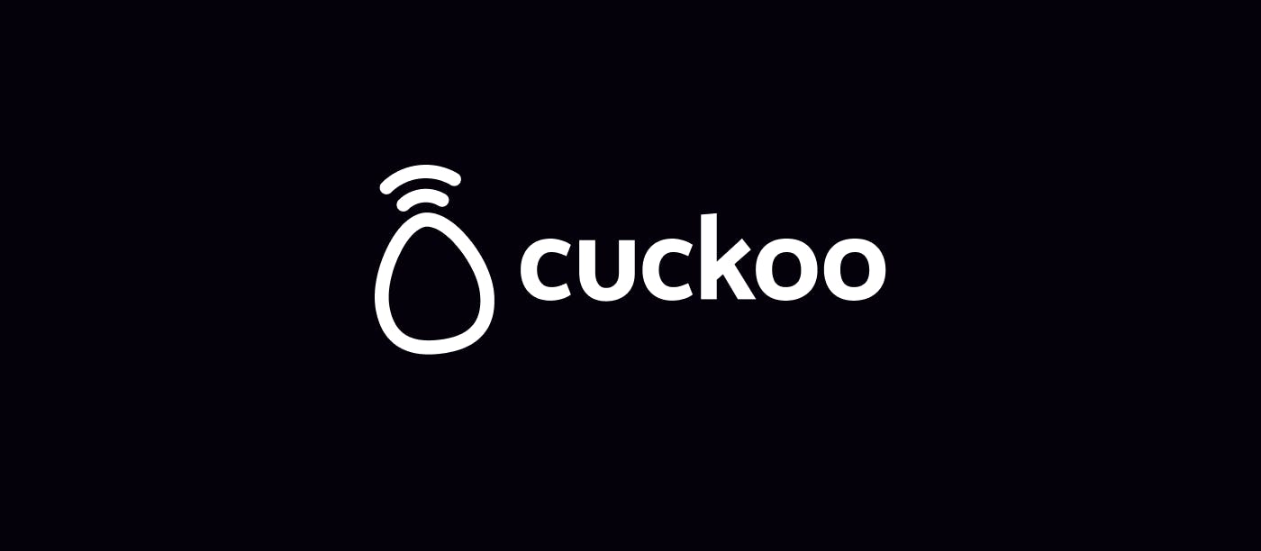 Cuckoo logo on black background