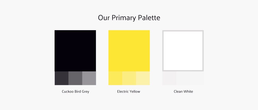 Primary palette for Cuckoo colors