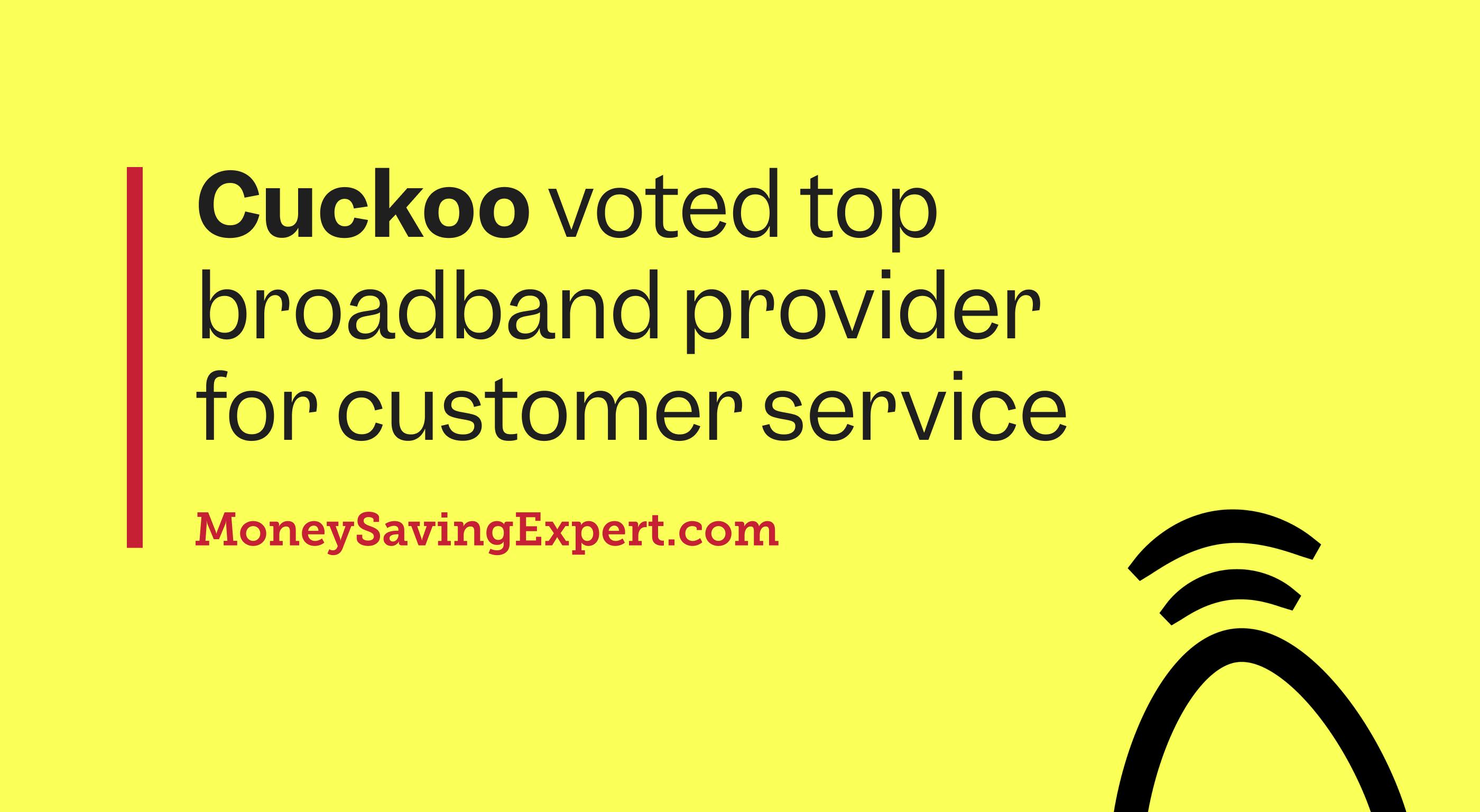 Cuckoo voted top broadband provider for customer service