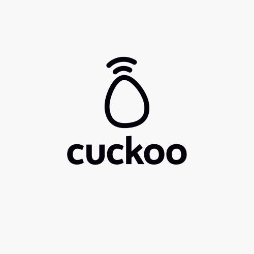 Cuckoo logo on white background with text