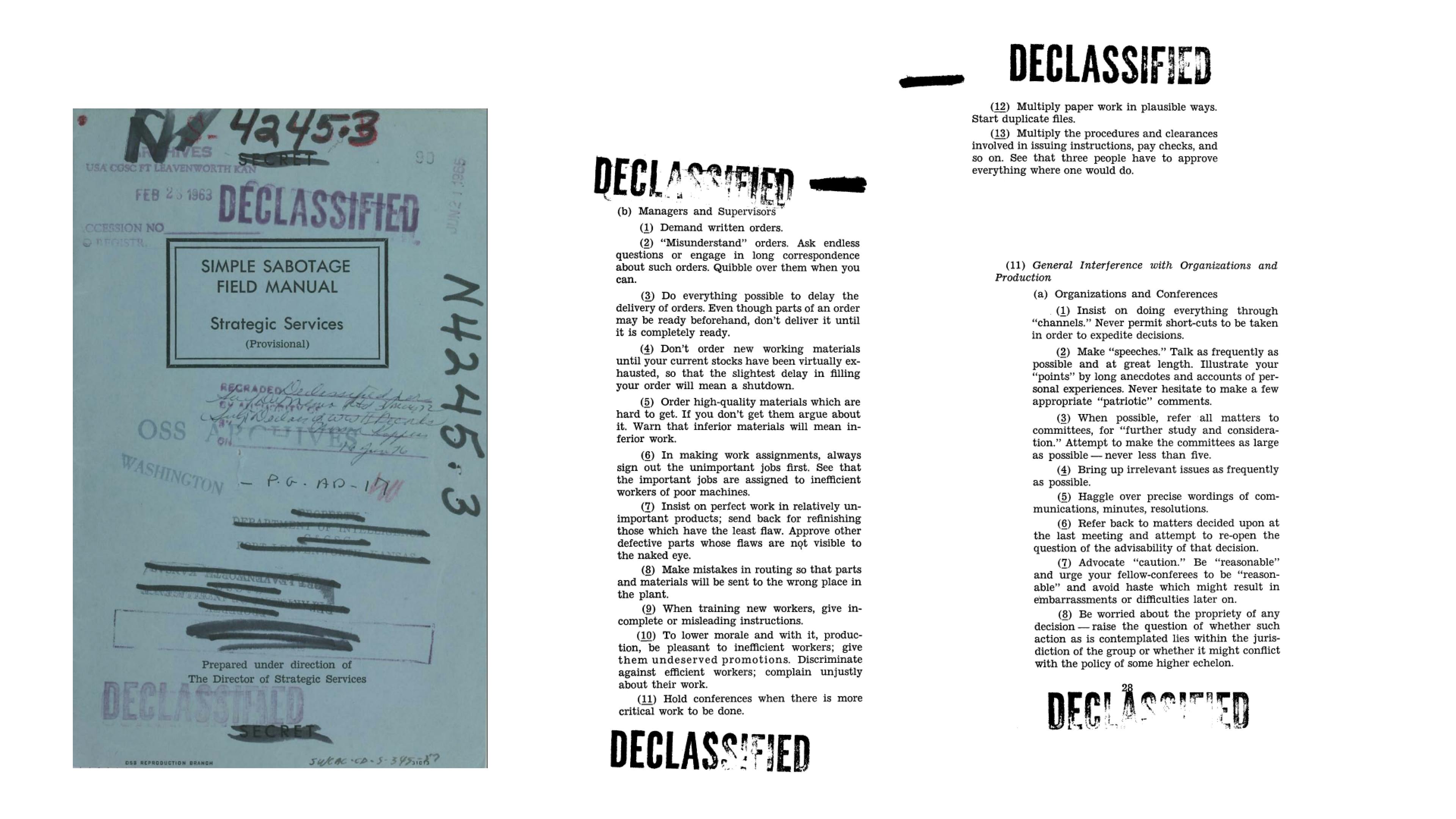 CIA declassified field manual