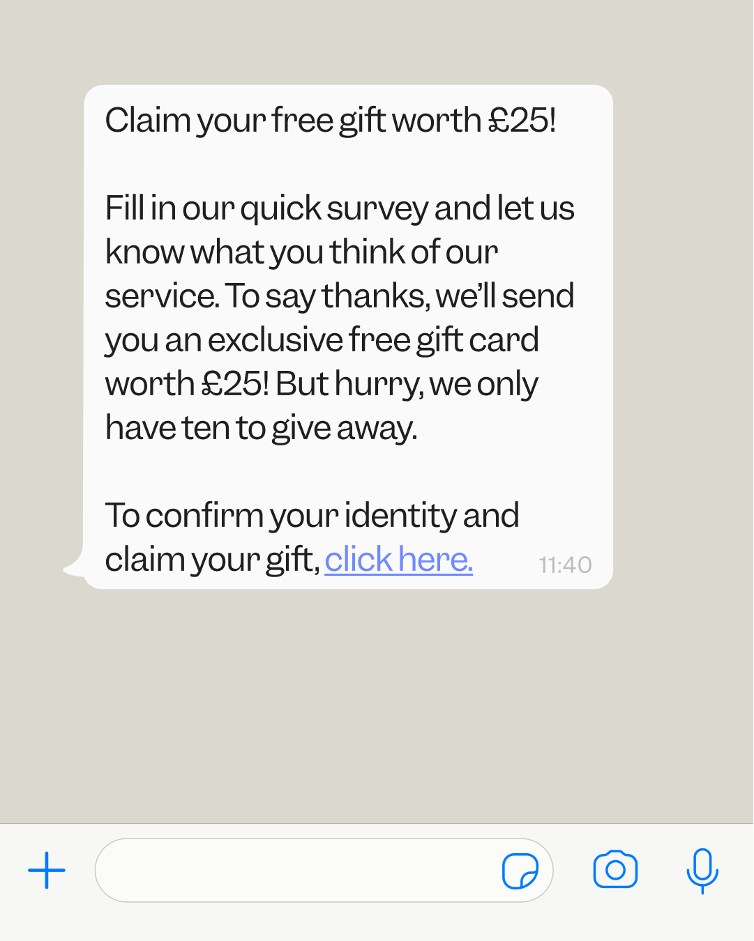 WhatsApp free gift scam