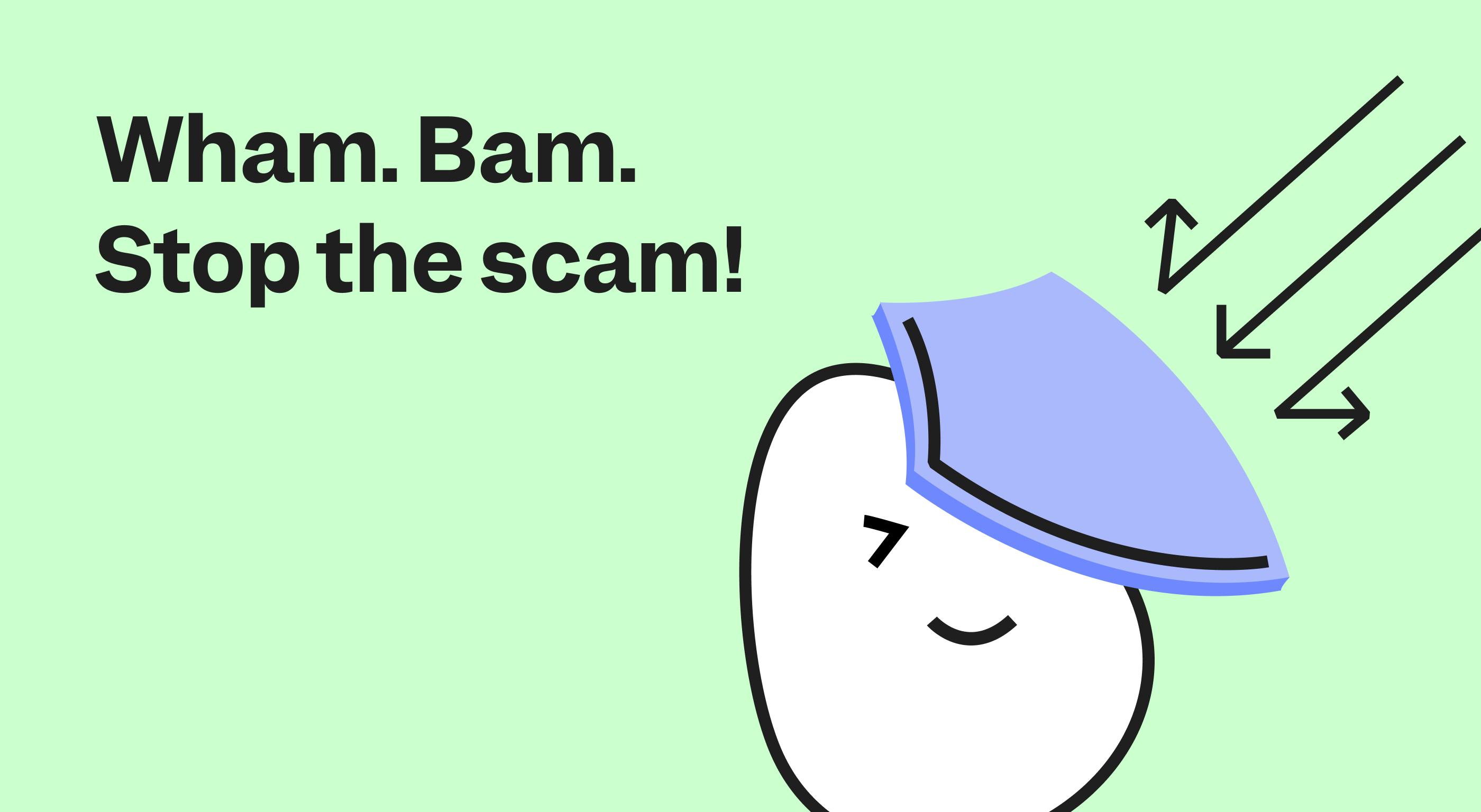 What is VPN. The Cuckoo Egg character holds a shield to symbolize how a VPN could protect you from common scams