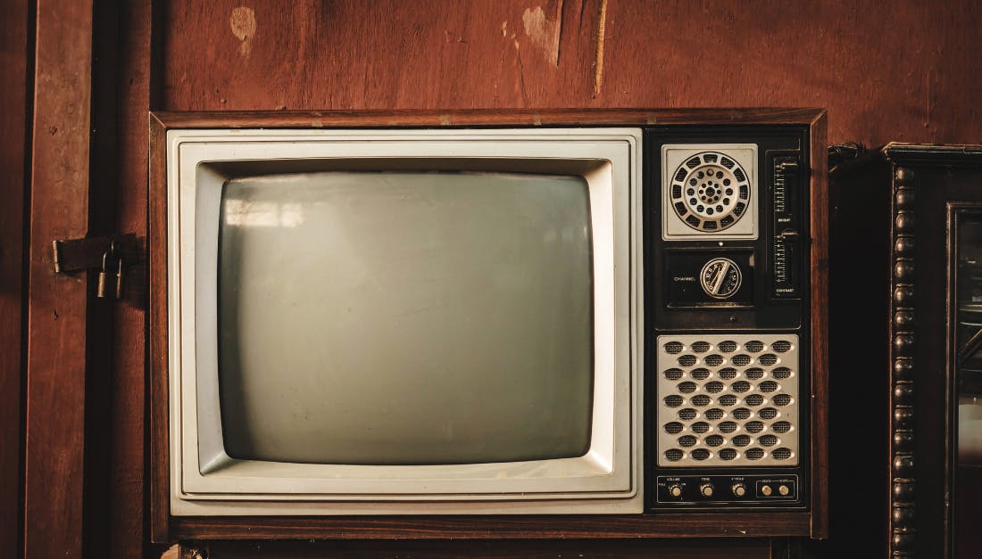 old fashioned TV set