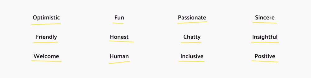 Words that describe Cuckoo. Optimistic, Fun, Passionate.