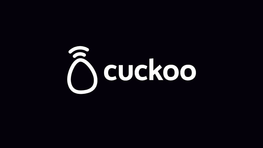 Cuckoo logo on black background