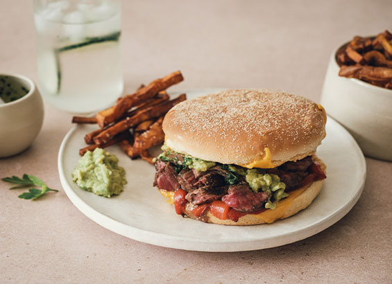 burger bœuf mariné