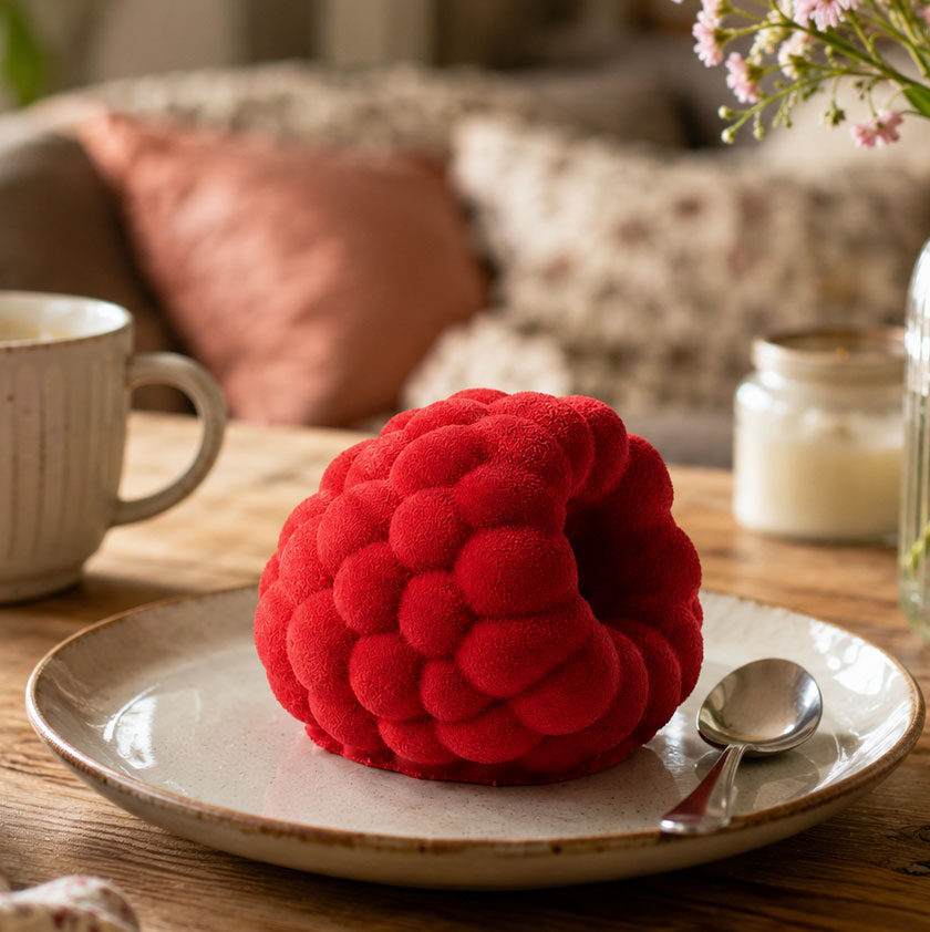Entremets trompe-l'œil framboise7