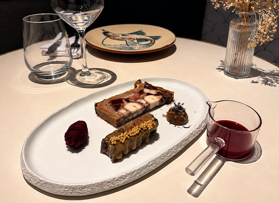 pâté en croûte poulpe grillé