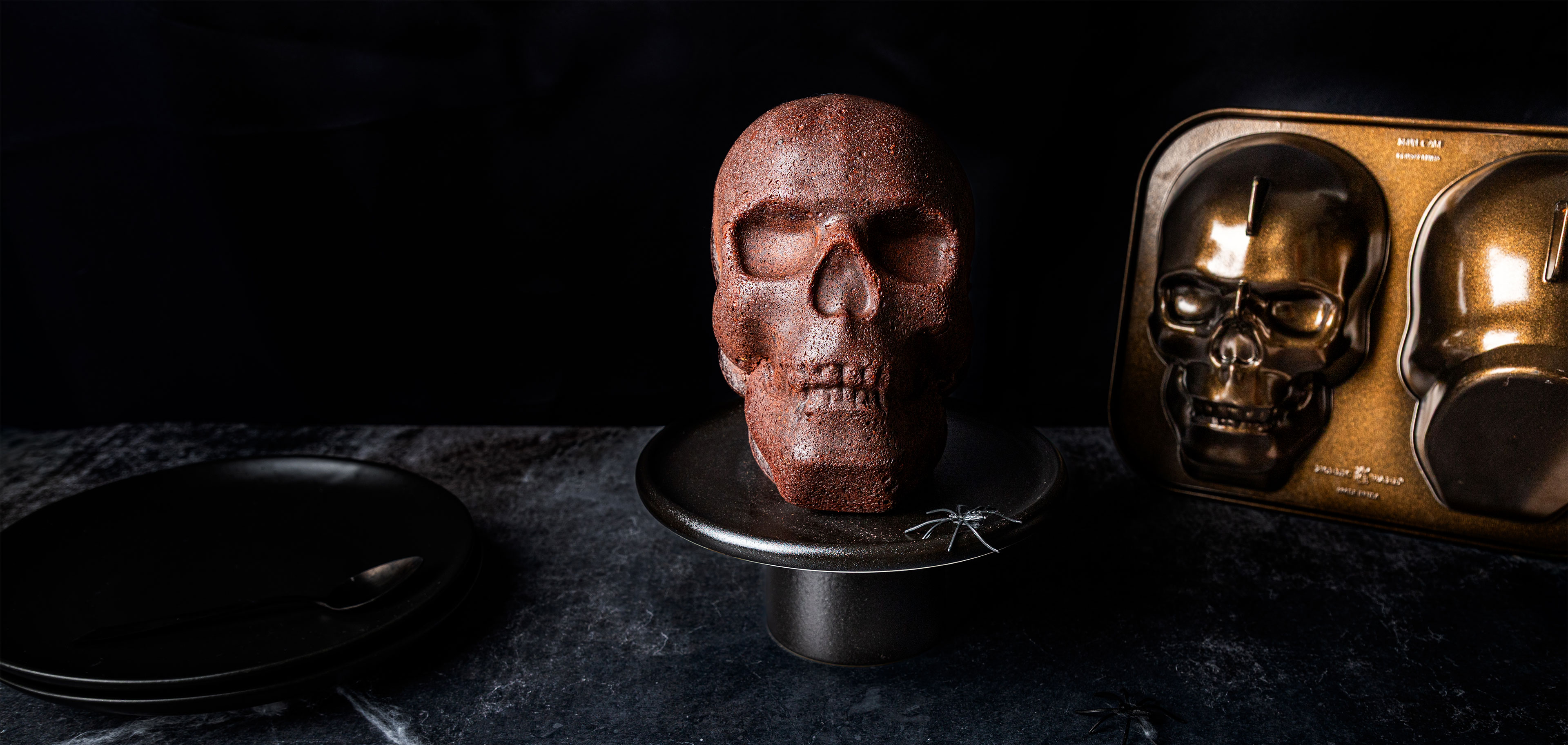 Gâteau tête de mort chocolat