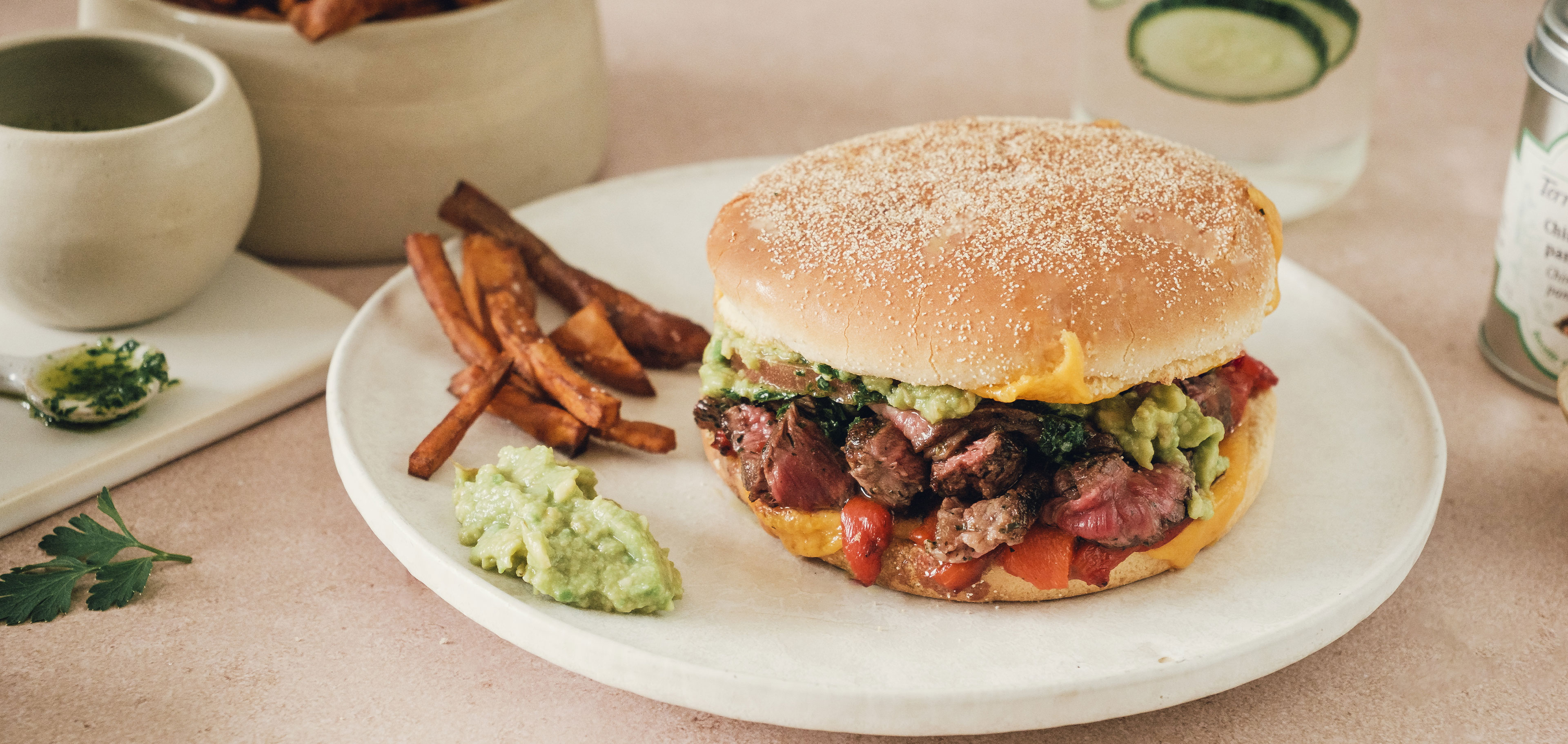 burger bœuf mariné