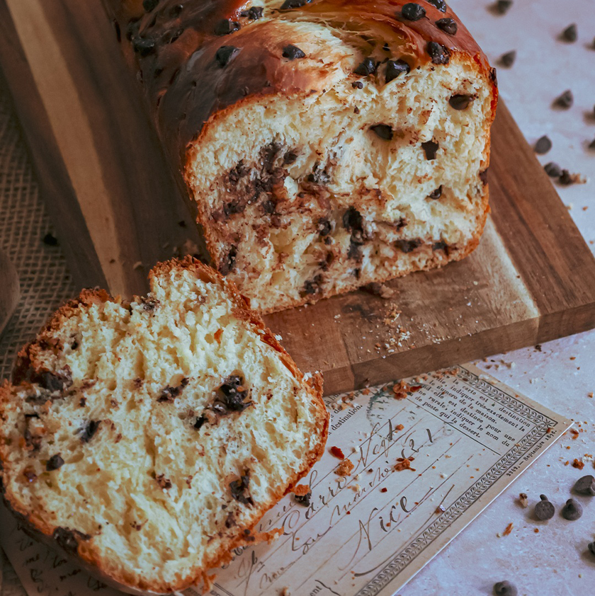 Brioche tressée aux pépites de chocolat
