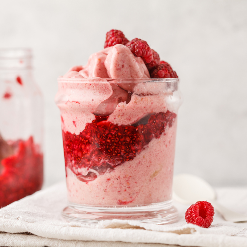 Sphères mousse fruits rouges