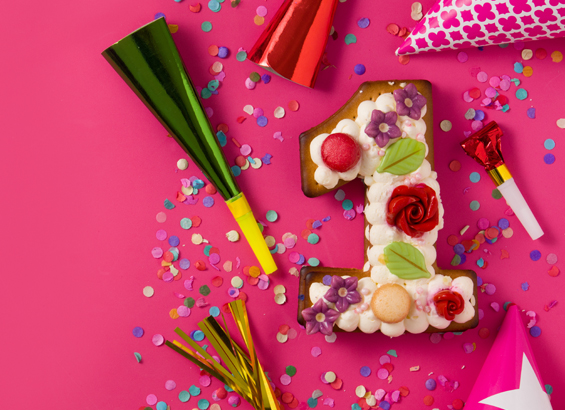 Number cake fruits rouges et chantilly citron