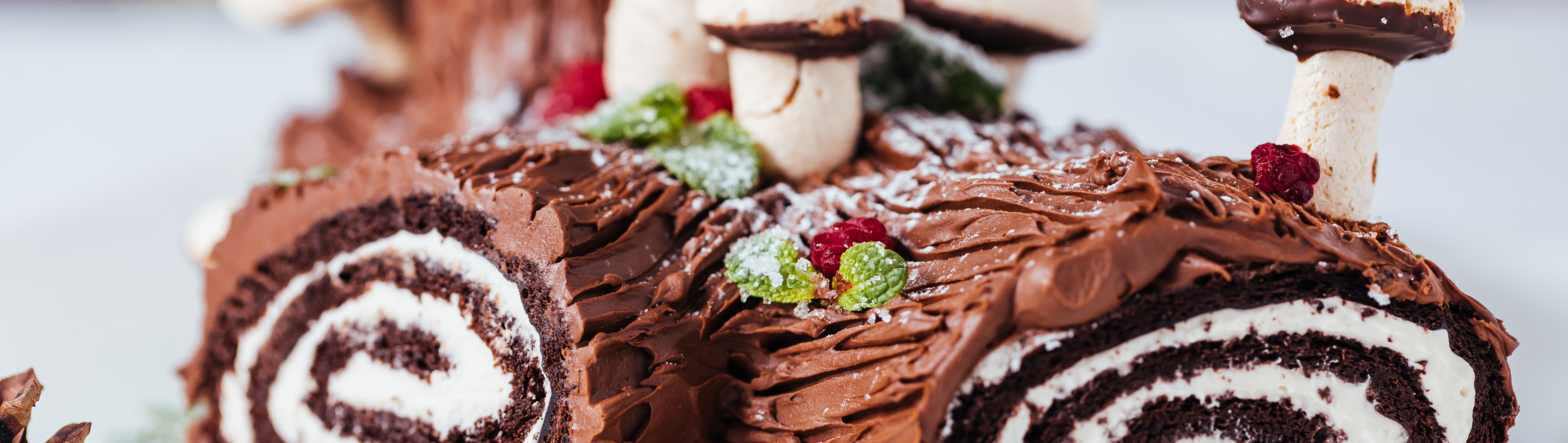 Bûche de Noël forêt noire