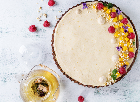 Tarte mousse framboise et citron