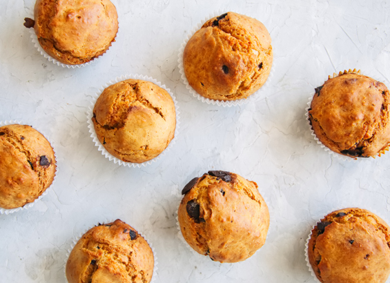 Financiers poire et pépites de chocolat