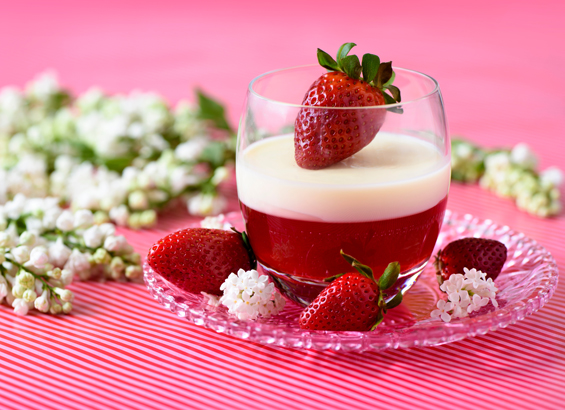 Panna Cotta vegan fraise et coco